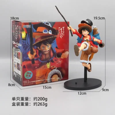 One-Piece-Luffy-Ace-Sanji-Figure-Three-Brothers-Running-Backpack-Carved-Action-Model-Ornament-Japanese-Anime