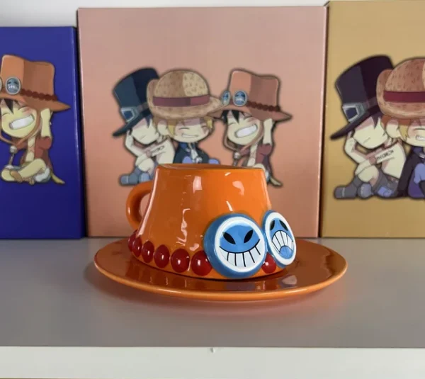 One Piece - Three Brothers Hat Ceramic Mug - CenasFixes 👍🏼