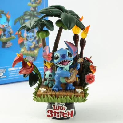 Beast-Kingdom-Lilo-and-Stitch-Toys-Stitch-and-Scrump-Hawaii-Holiday-Time