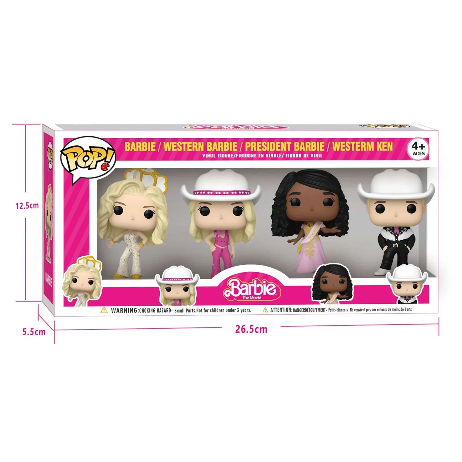 4Pcs/Set Barbie Gold Disco Pop