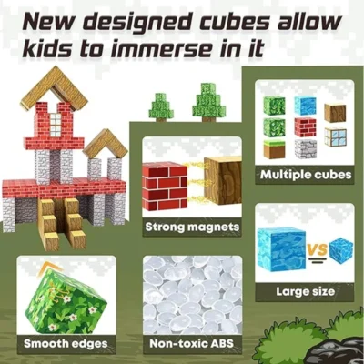 100pcs Magnetic Blocks-Build Minecraft - Image 3