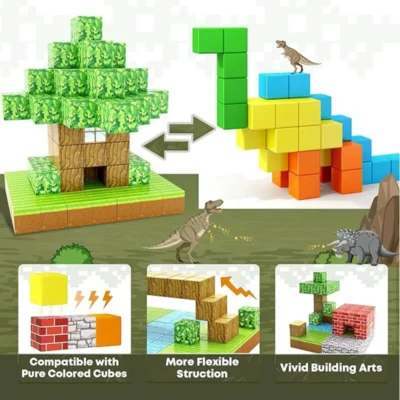 100pcs Magnetic Blocks-Build Minecraft - Image 4