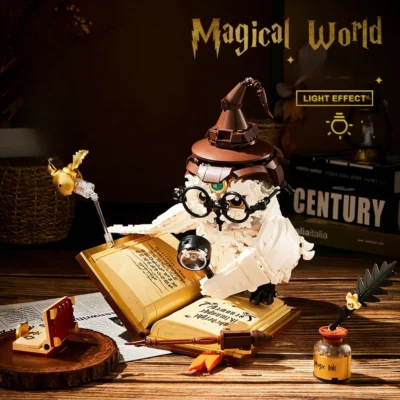 Magical World Hedwig and Magic Book with Lights Building Blocks
