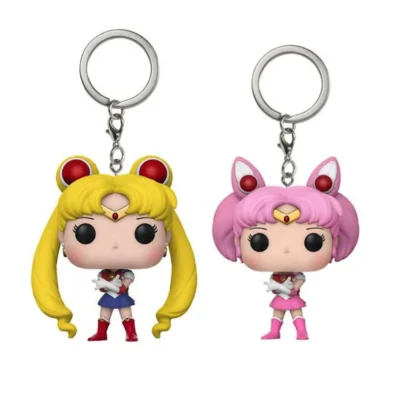 Sailor Moon & Sailor Chibi Moon Pocket  Keychain
