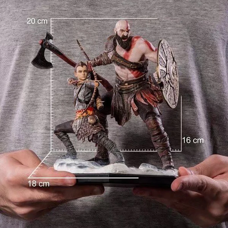 Kratos and Atreus Action Figure Ornament GK Statue