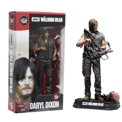 The Walking Dead 22cm Rick Grimes Sheriff Statue & Daryl Dixon Negan Articulated Action Figures
