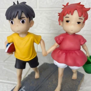 Ponyo and Sosuke with Holding Hands  - 16CM Anime Statue Handmade - Image 3