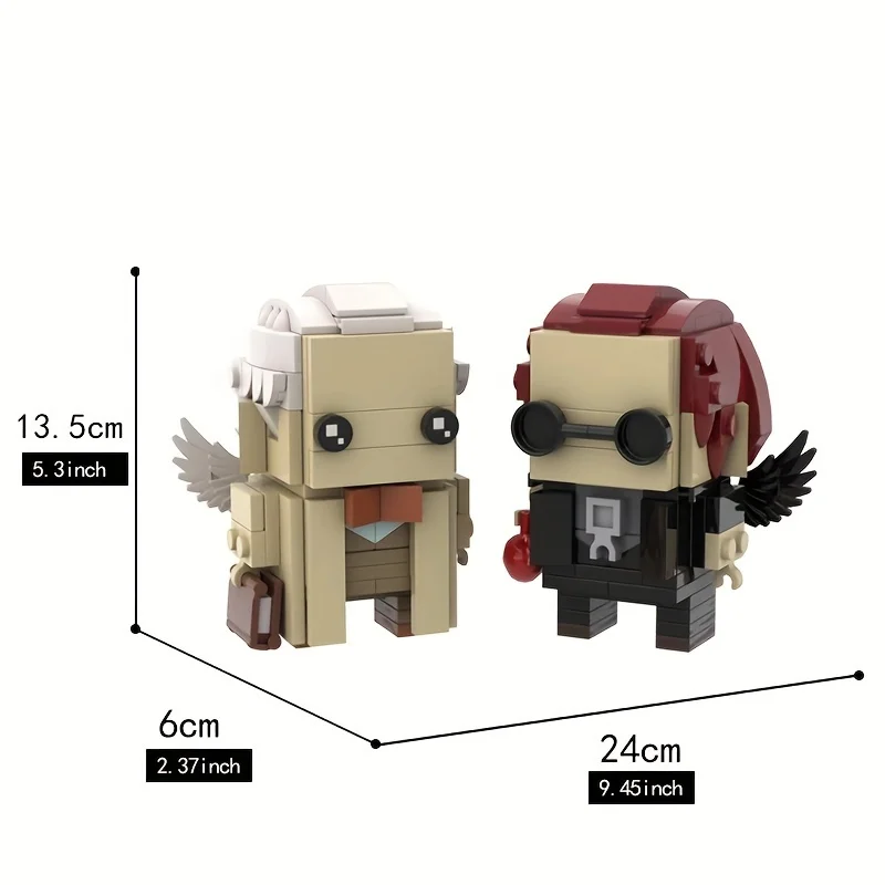 Good Omens Angels Aziraphale & Demons Crowley Brickheadz Building Blocks 8 Good Omens Angels Aziraphale & Demons Crowley Brickheadz Building Blocks