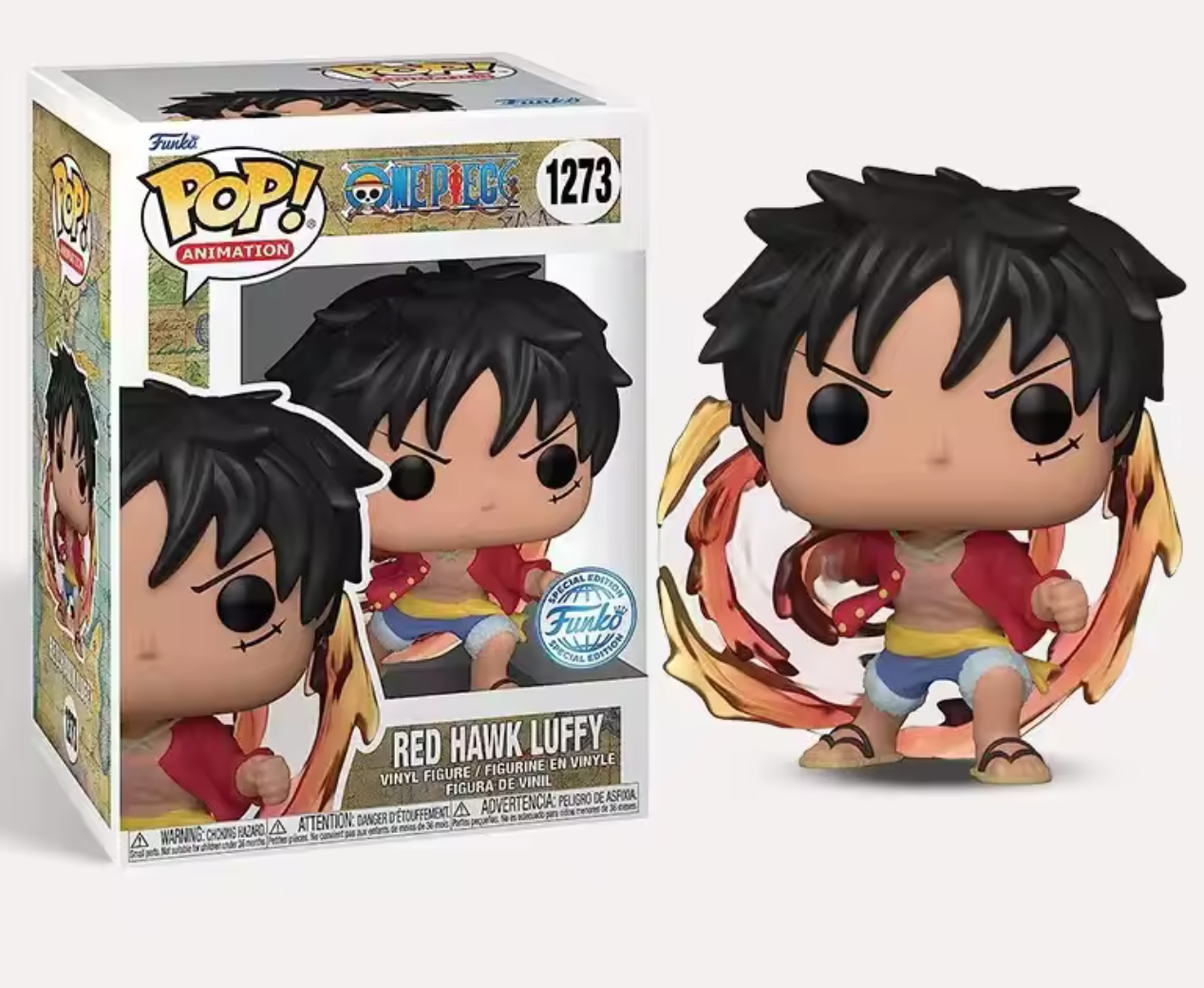 One Piece - Red Hawk Luffy - Glow in The Dark - Chase 1273 - Image 3