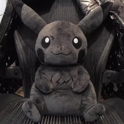 Black Pikachu Plush Toy – Soft Pokémon-Inspired Stuffed Animal 30cm